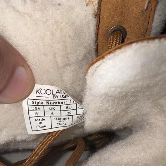 Koolaburra by UGG Advay Women's Winter Boots 8 Chestnut Brown Lace Up Faux-Fur - Picture 5 of 7